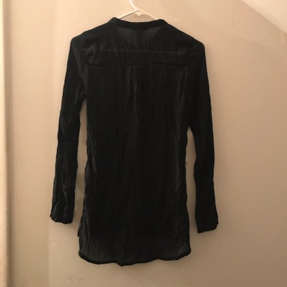 🍁5/30$!! EUC Lace FANG Button Down Black Shirt - Picture 7 of 11